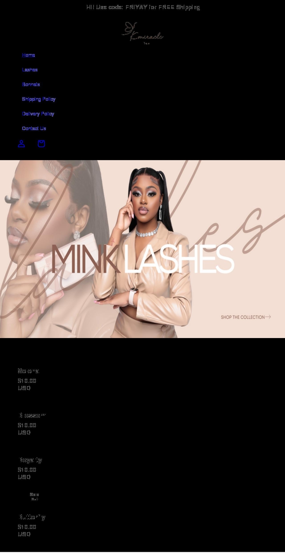 kmiraclelux.com shopify website screenshot