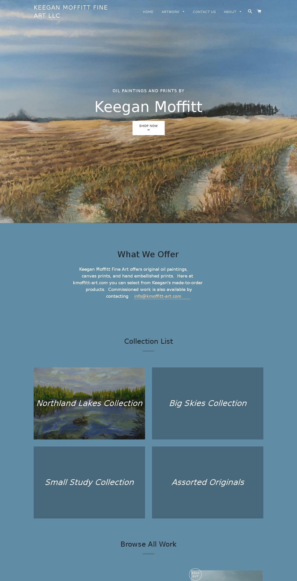 kmoffitt-art.com — Shopify storefront screenshot