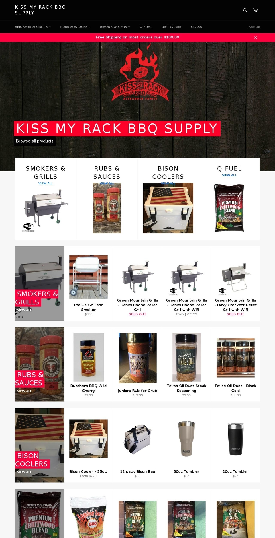 kmrbbqsupply.com shopify website screenshot