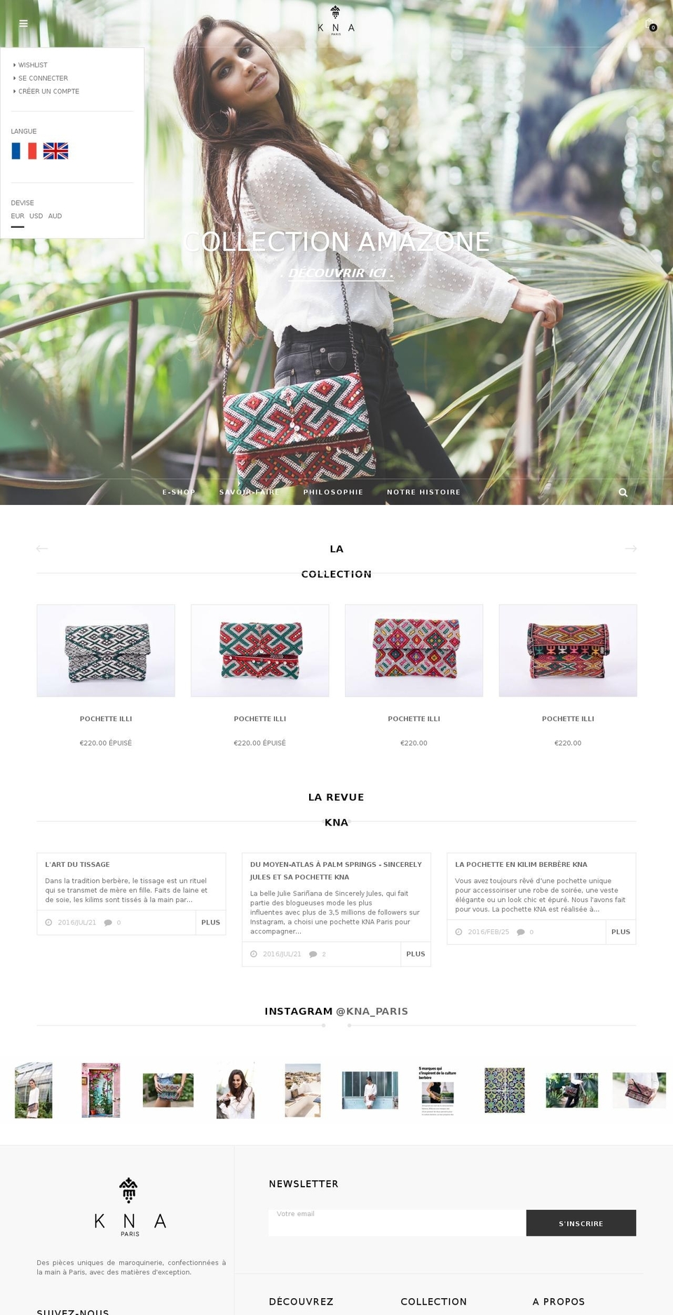 kna-paris.com shopify website screenshot