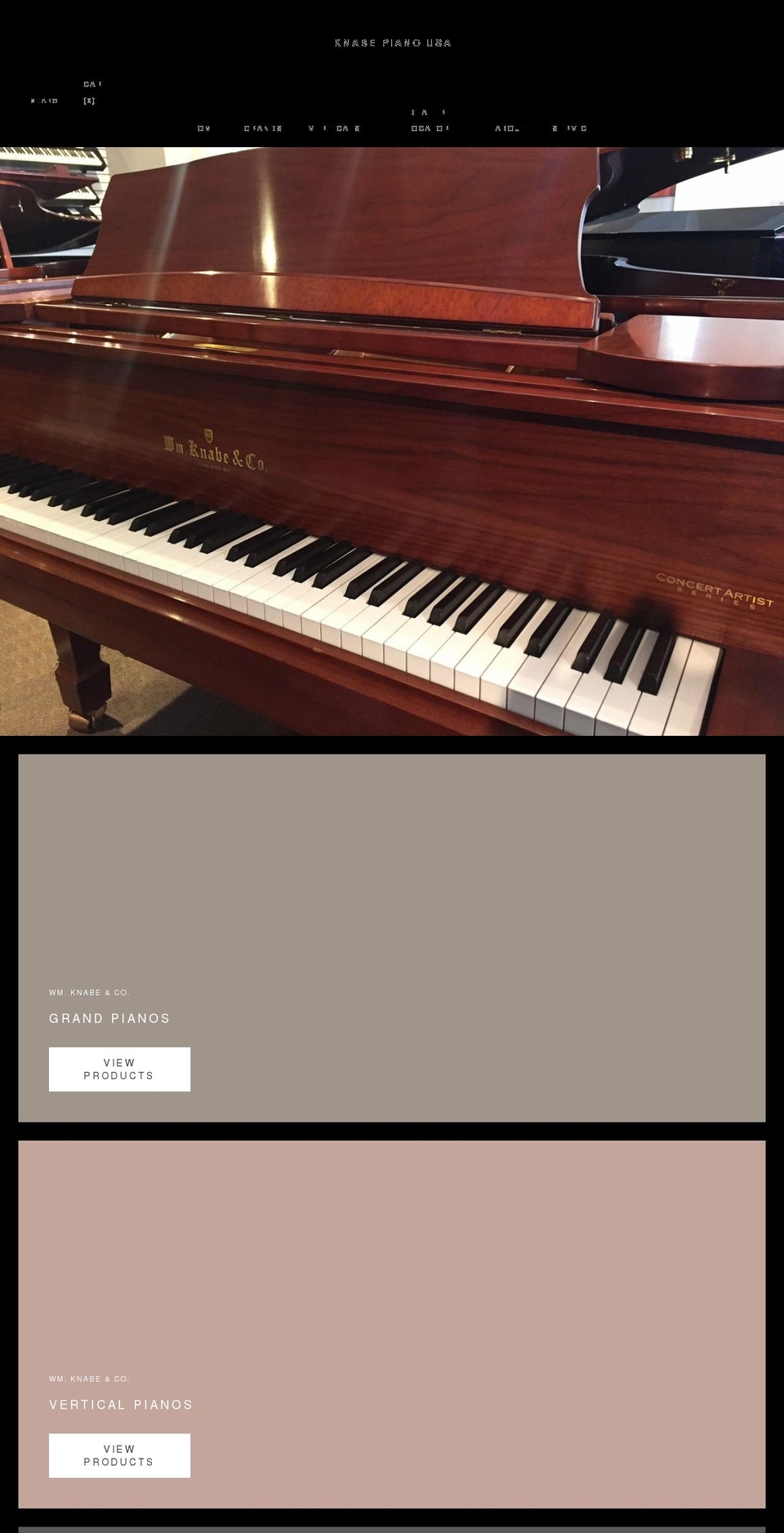 knabepianos.com shopify website screenshot