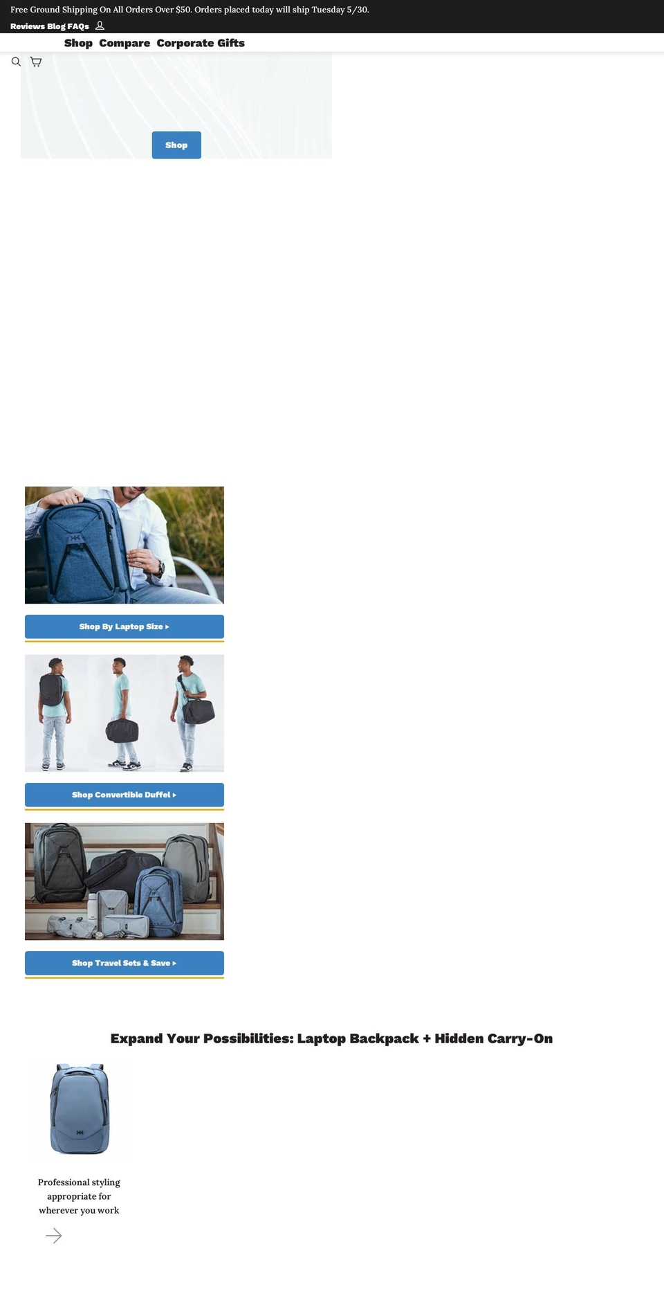 knackbags.com shopify website screenshot