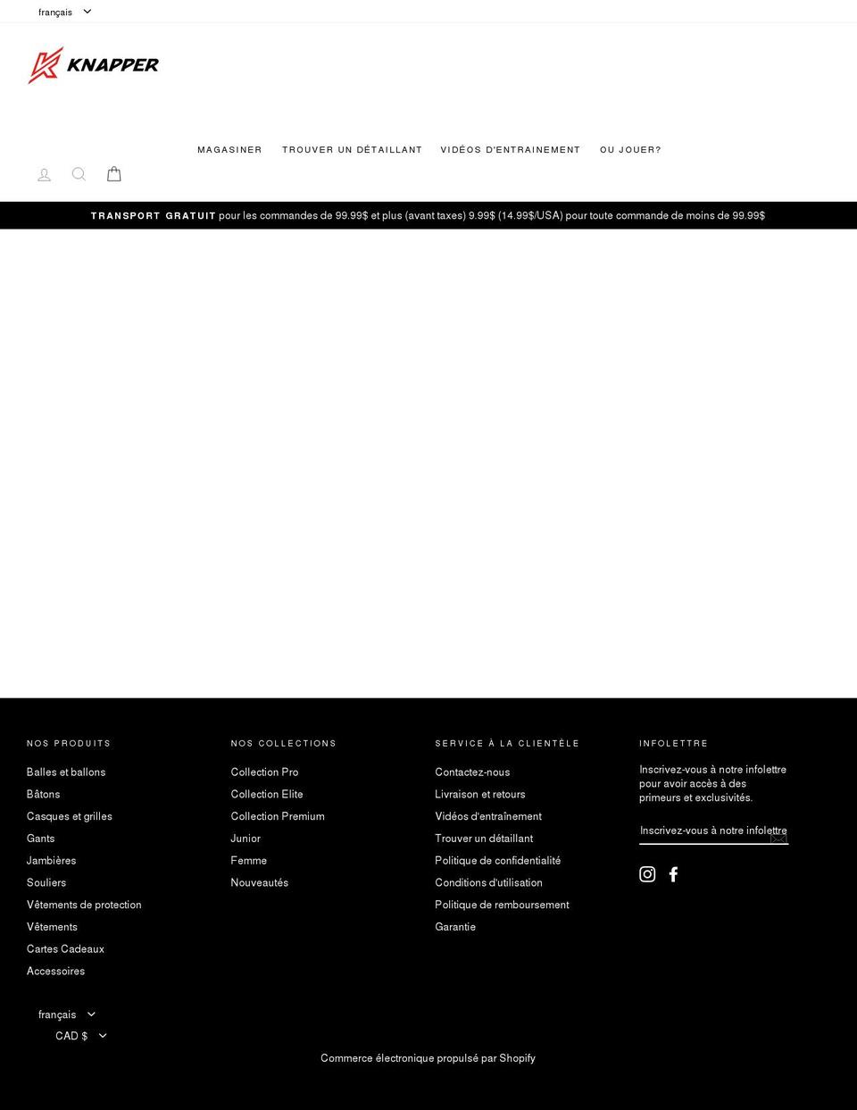 knapper.com shopify website screenshot