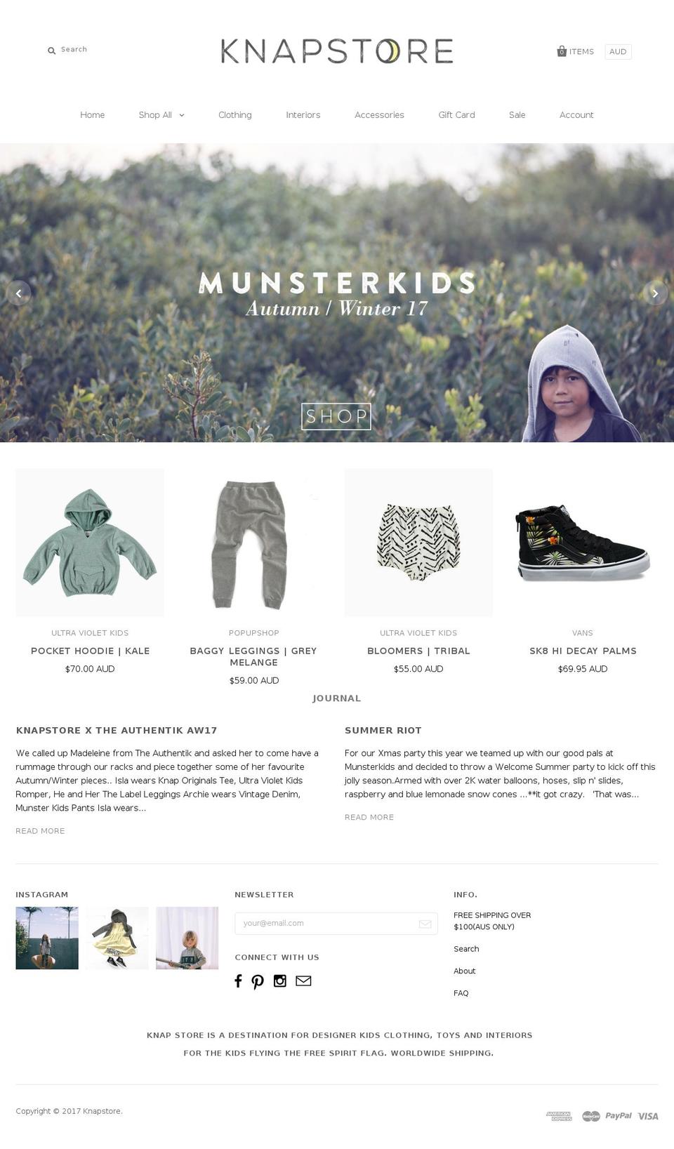 knapstore.com shopify website screenshot