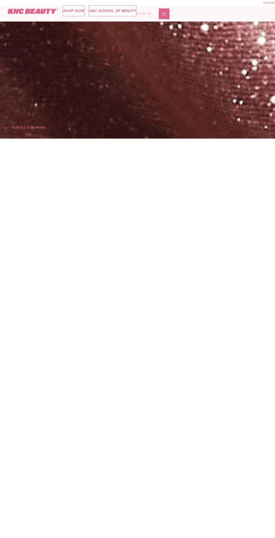 kncbeauty.com shopify website screenshot