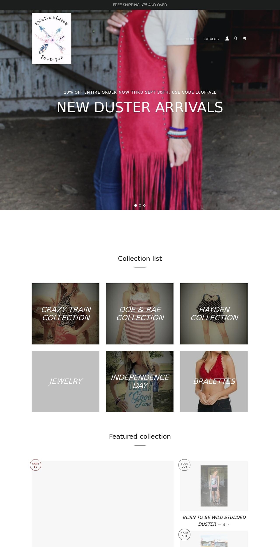 kncboutique.com — Shopify storefront screenshot