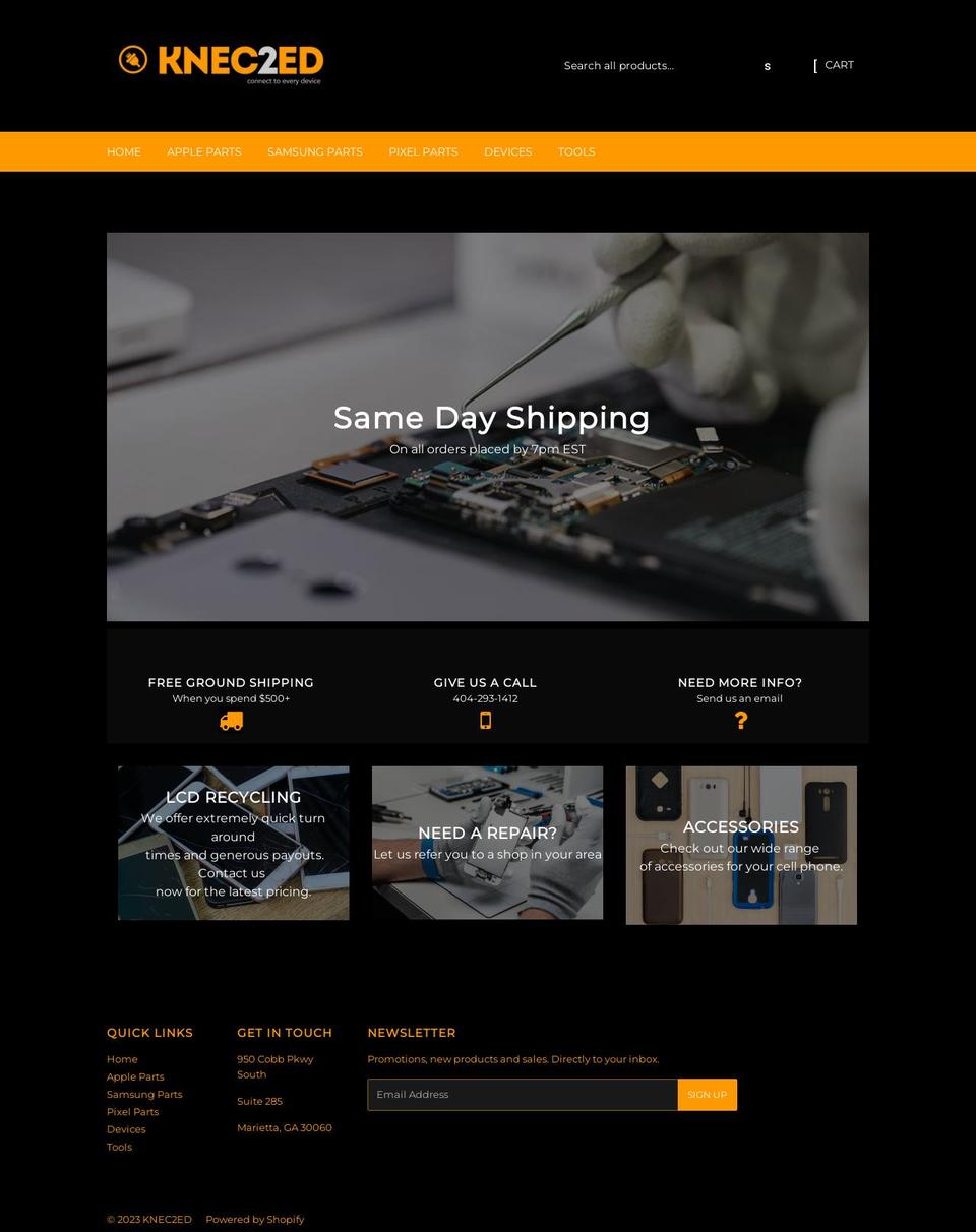 knec2ed.com shopify website screenshot