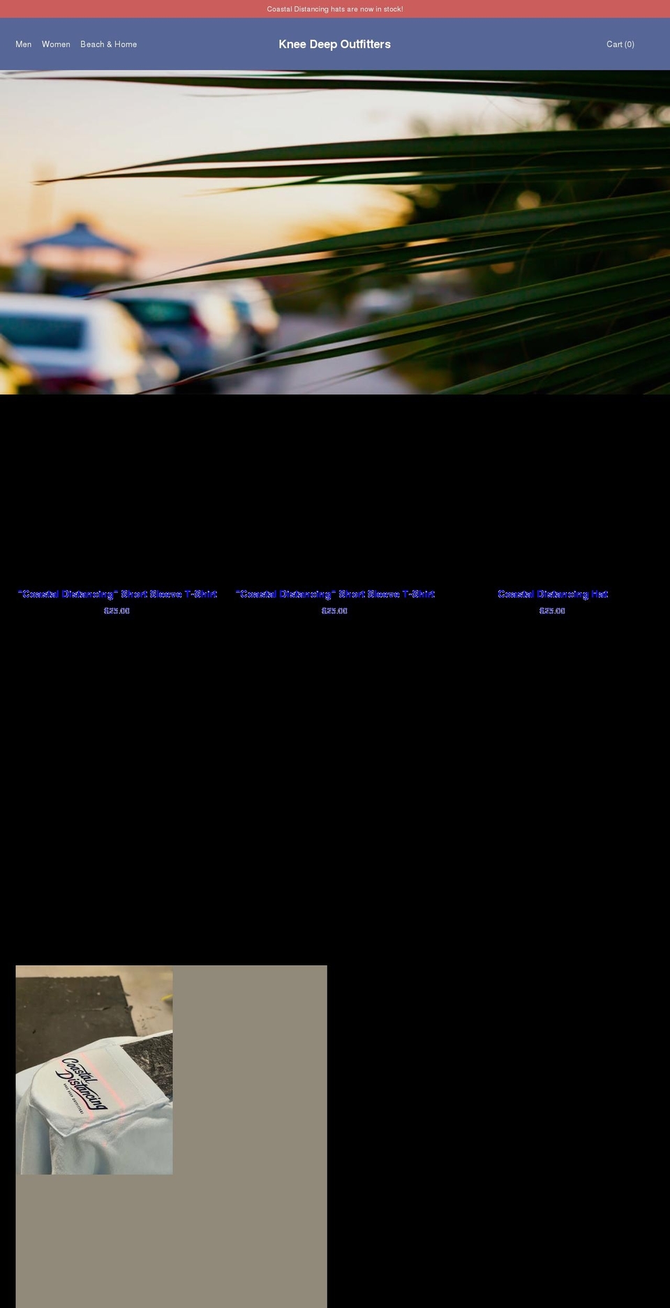 kneedeepoutfitters.com shopify website screenshot