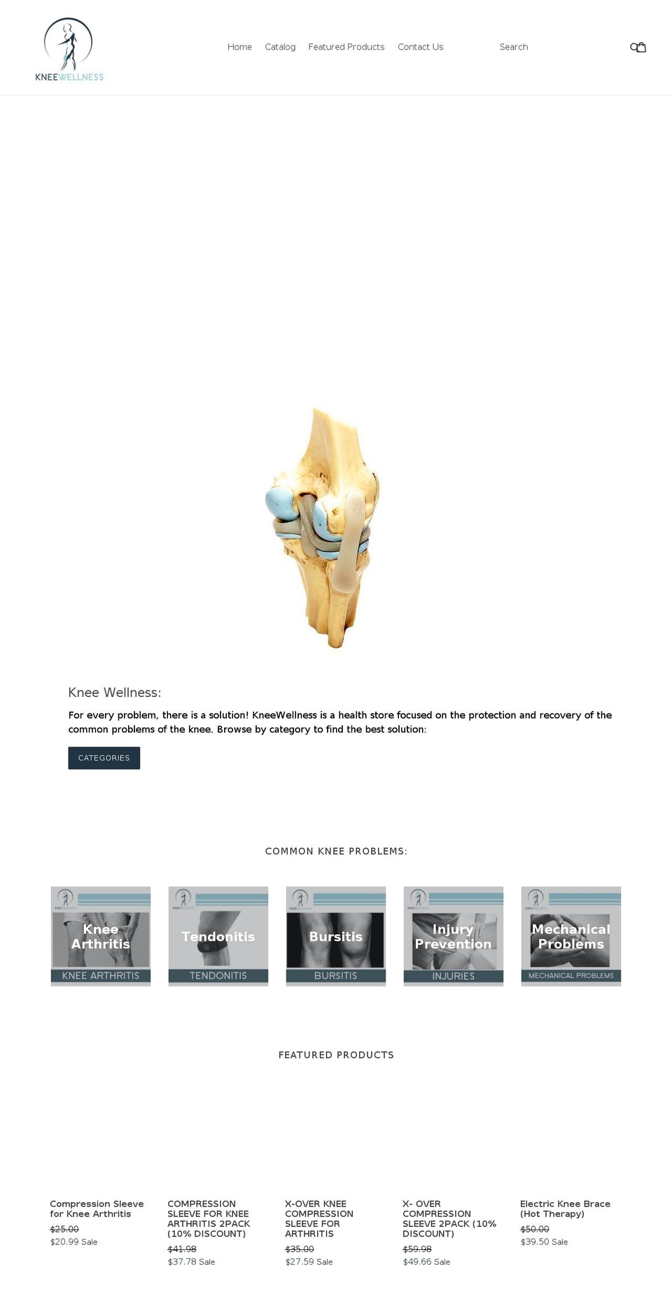 kneewellness.com — Shopify storefront screenshot