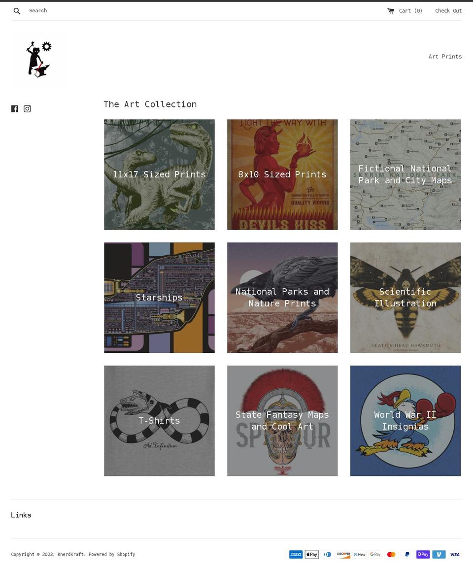 knerdkraft.com shopify website screenshot