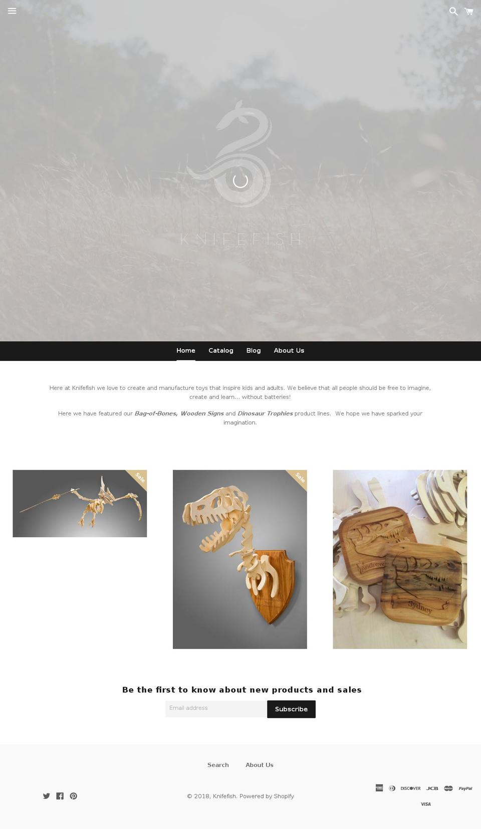 knifefishcnc.com — Shopify storefront screenshot