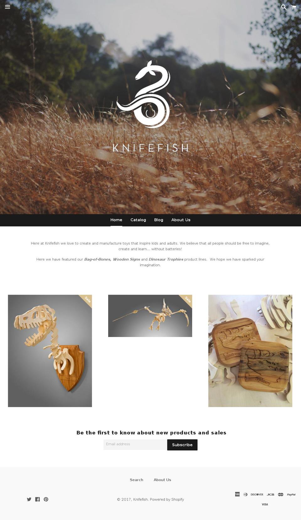 knifefishsc.com shopify website screenshot