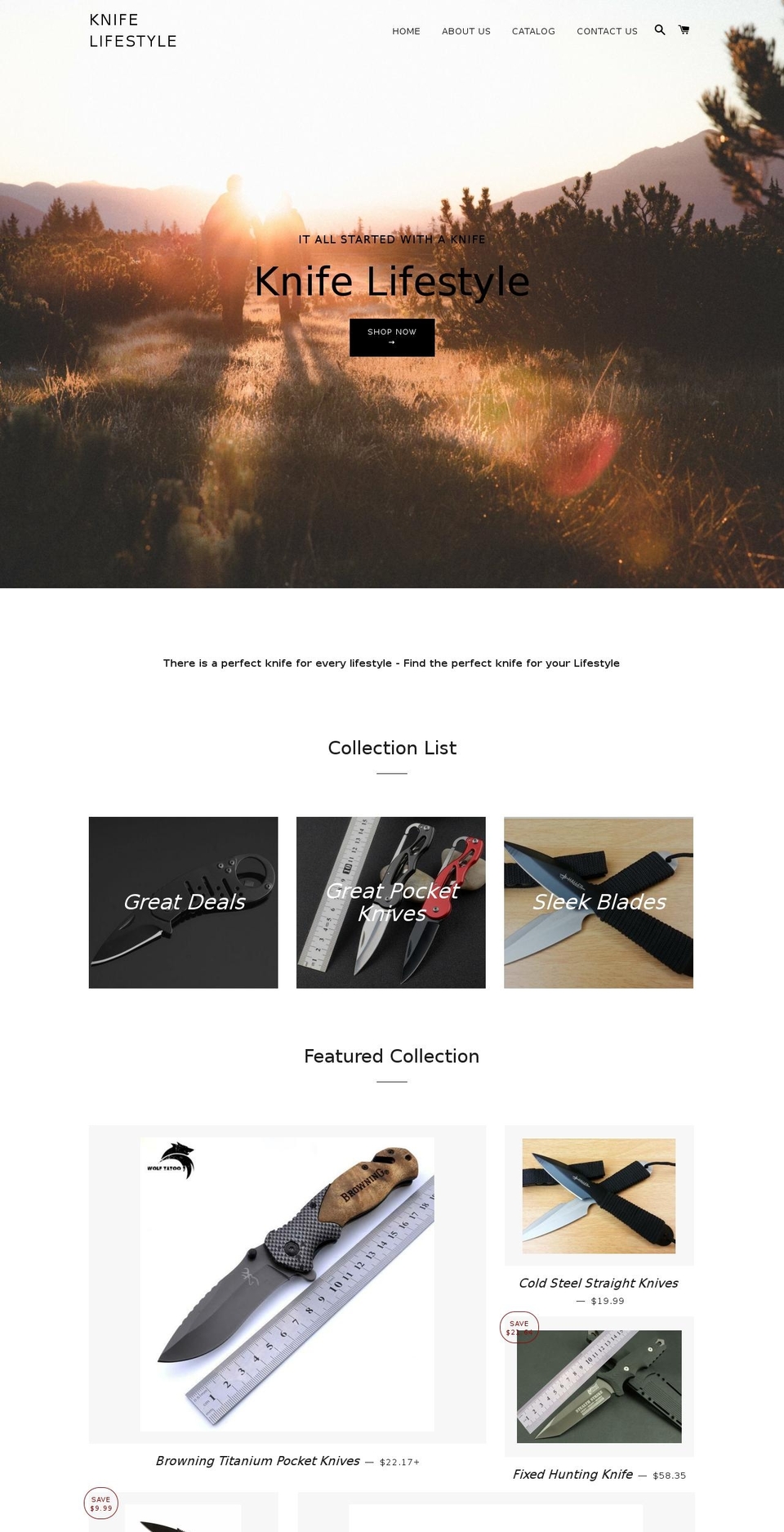 knifelifestyle.com — Shopify storefront screenshot