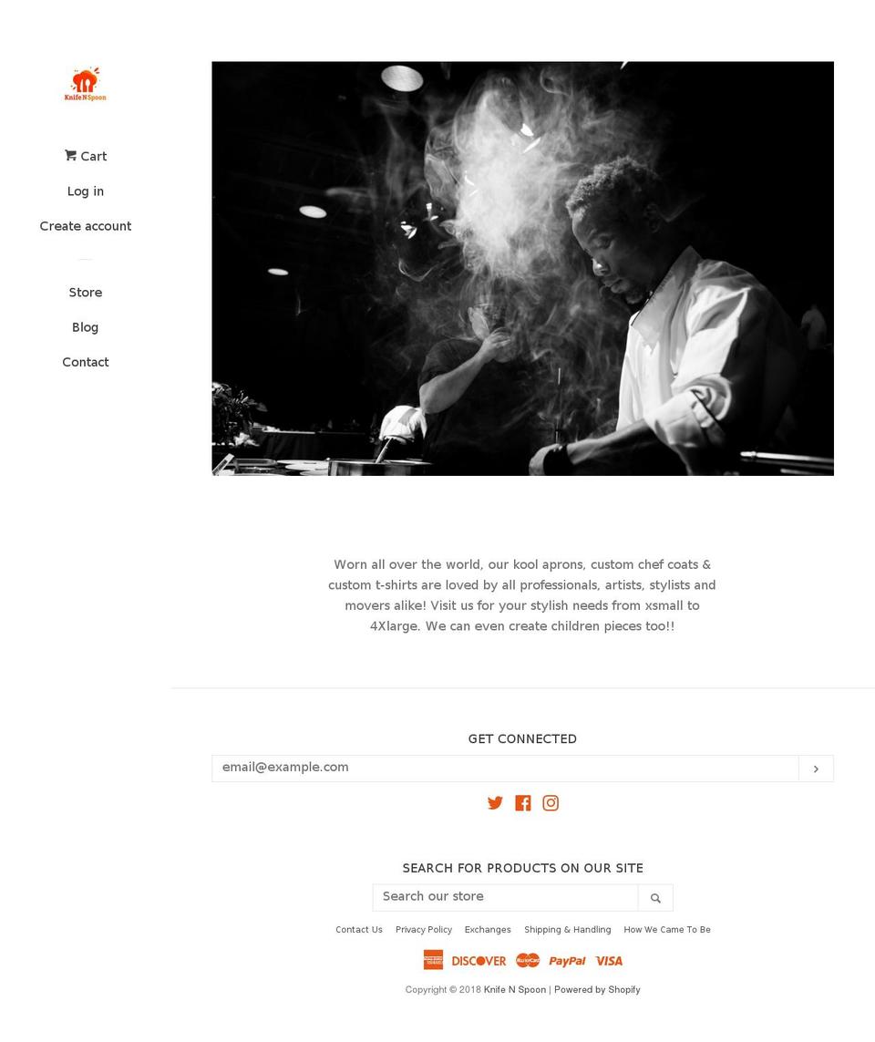 knifenspoon.com shopify website screenshot