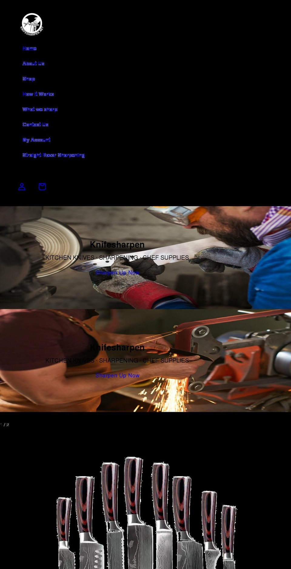 knifesharpen.net shopify website screenshot