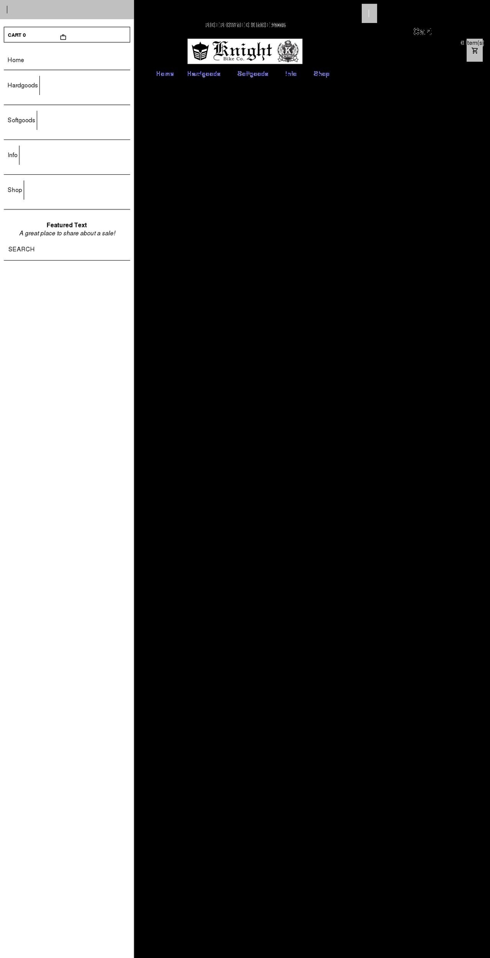 knight-bike-co.myshopify.com shopify website screenshot