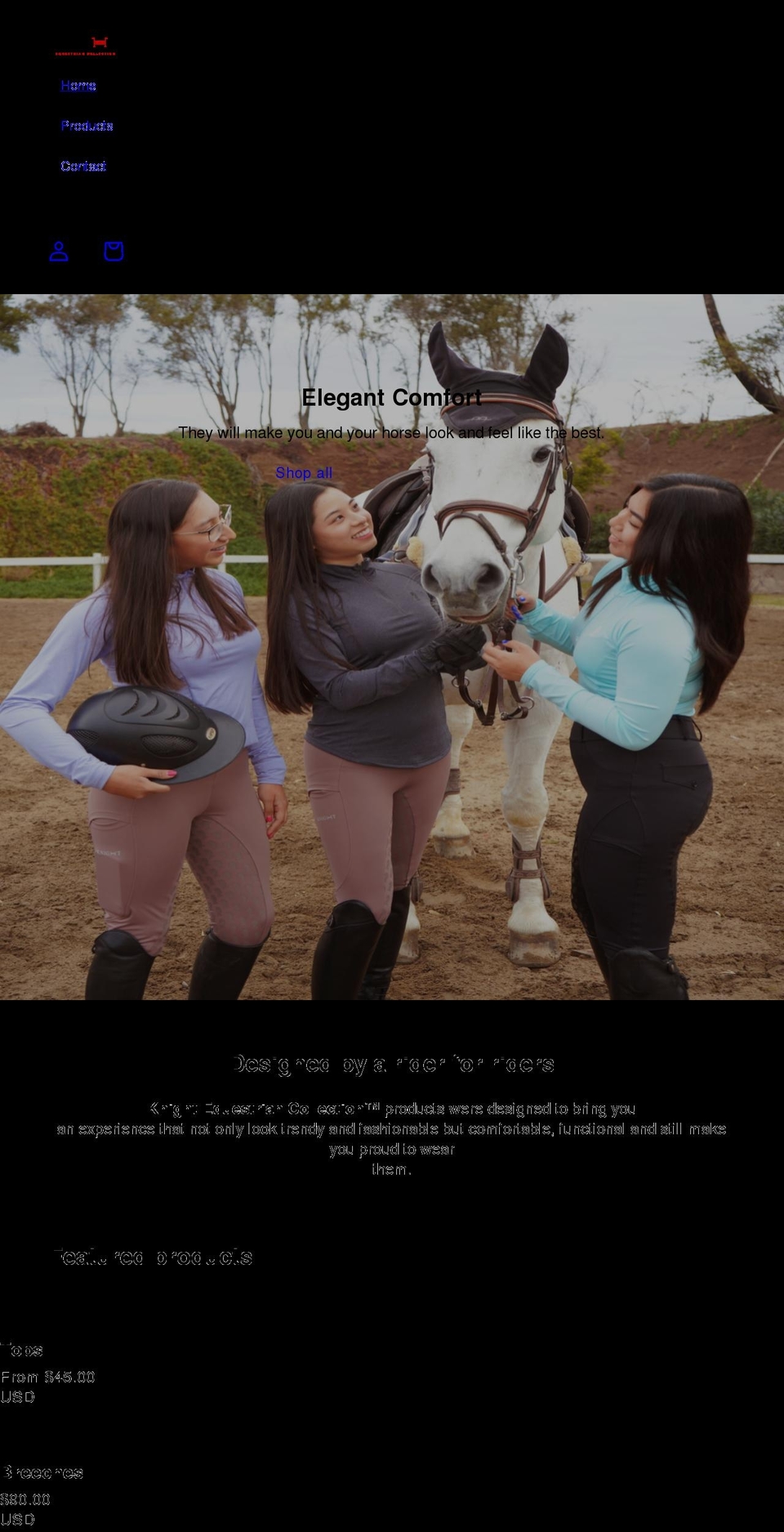 knight-equestrian.com shopify website screenshot