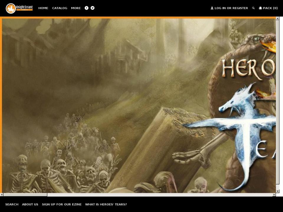 Lookbook One Shopify theme site example knighterrantgames.com