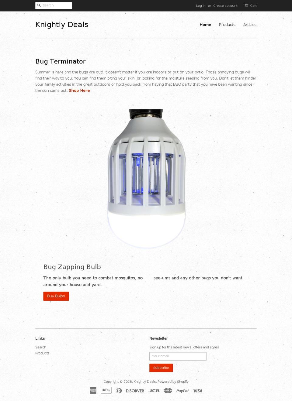knightlydeals.com — Shopify storefront screenshot