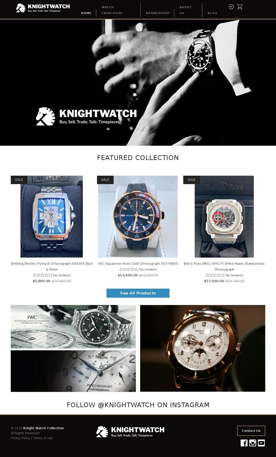 Avone Shopify theme site example knightwatchcollection.com