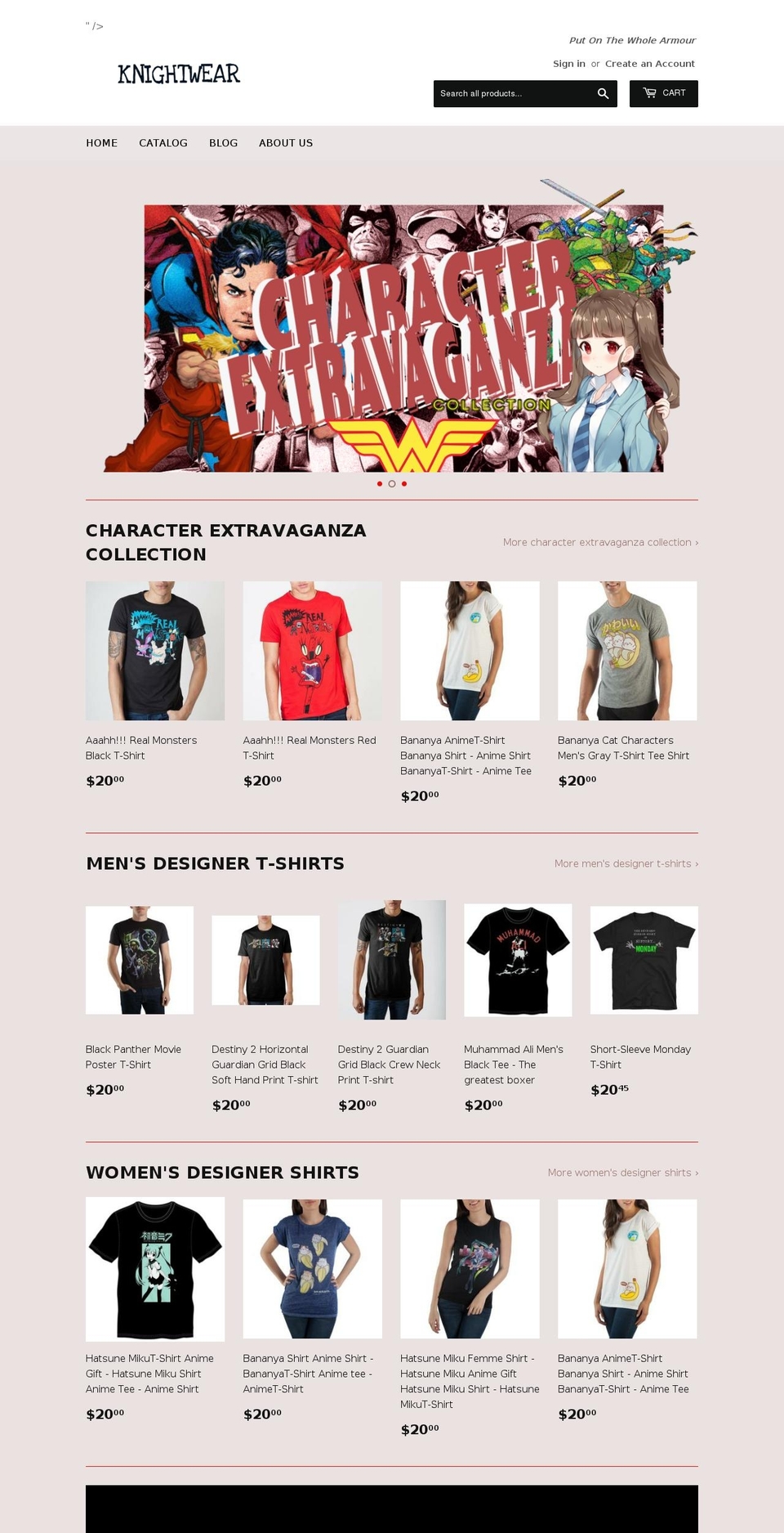 knightwearco.com shopify website screenshot
