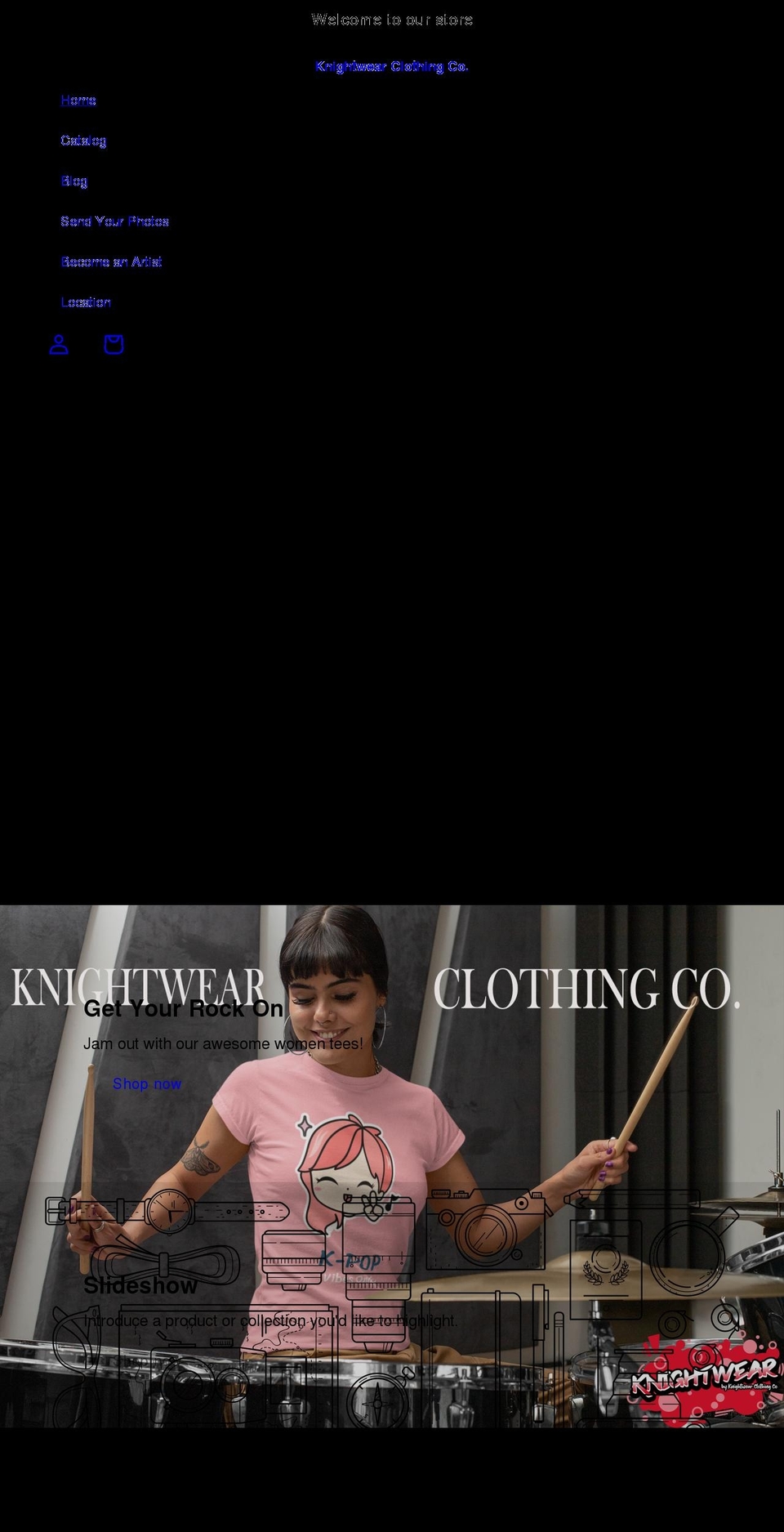 knightweargear.com shopify website screenshot