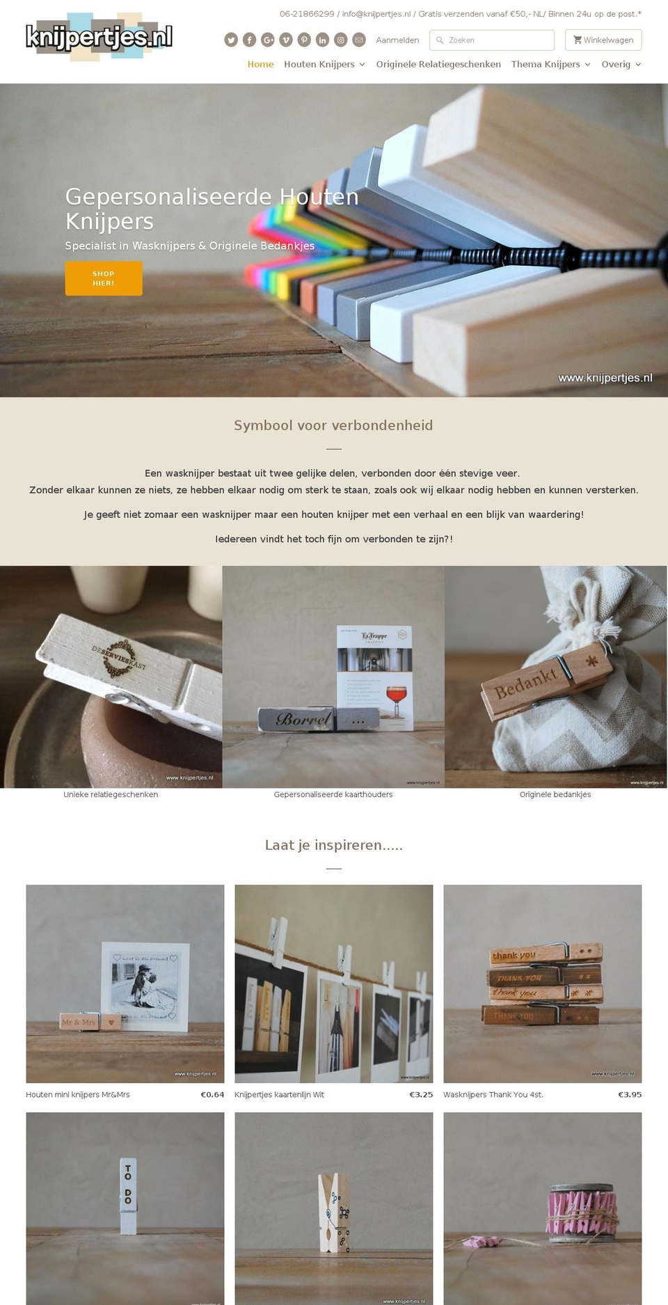 knijpertje.com — Shopify storefront screenshot