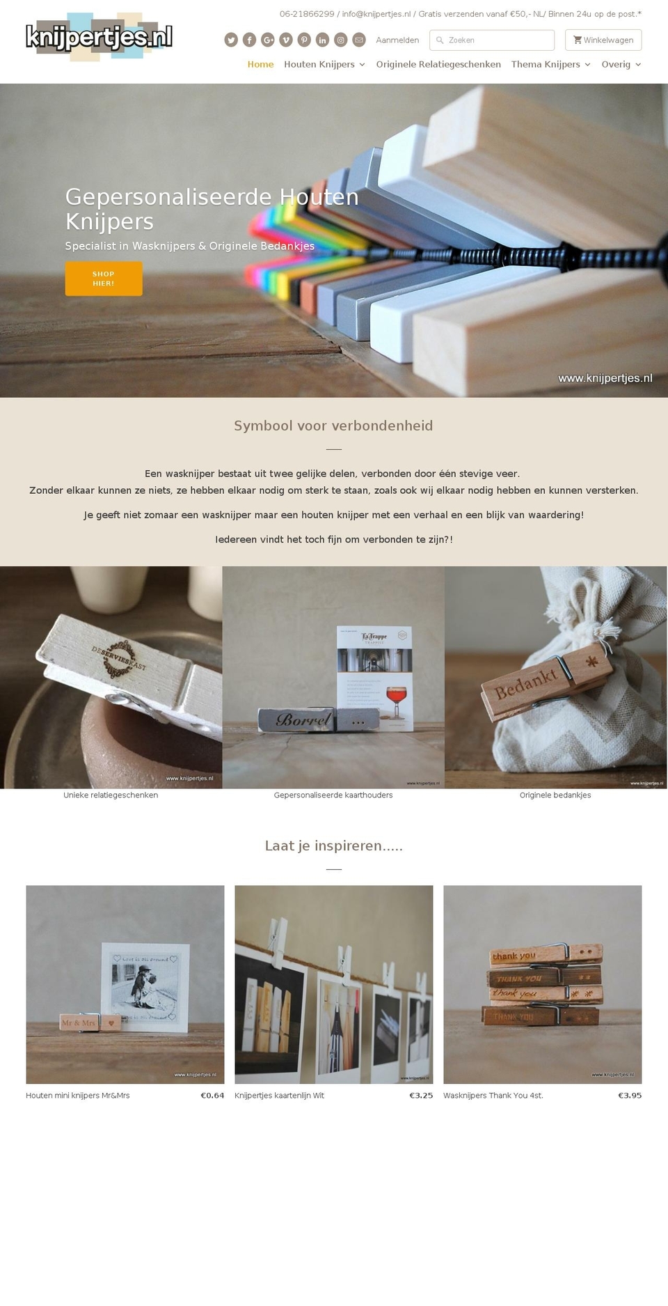 knijpertjes.com — Shopify storefront screenshot