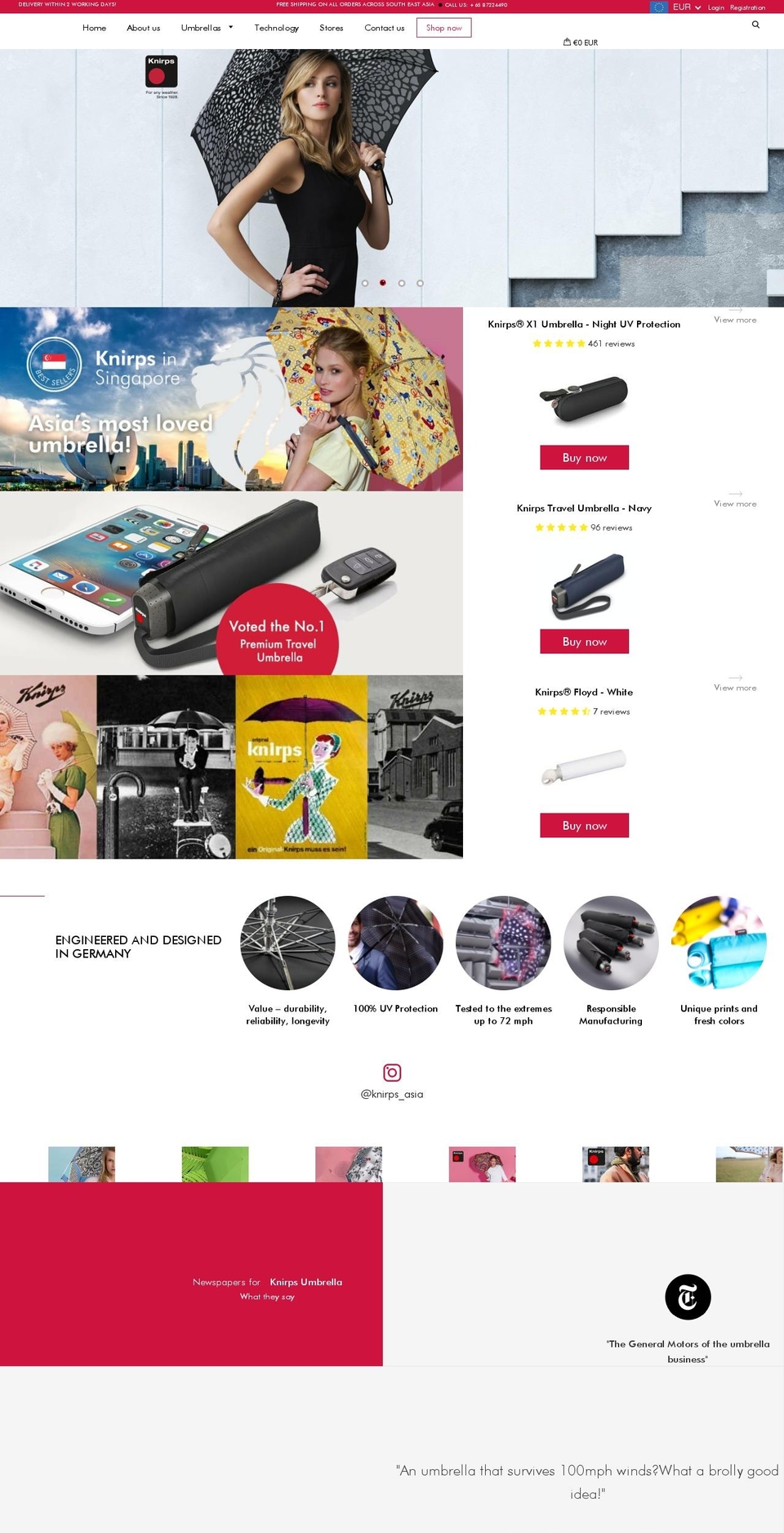 knirps.com.sg shopify website screenshot