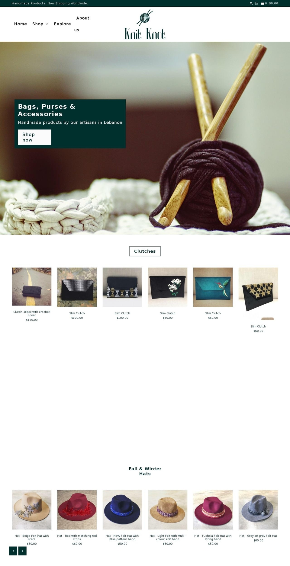 knit-knot.com — Shopify storefront screenshot