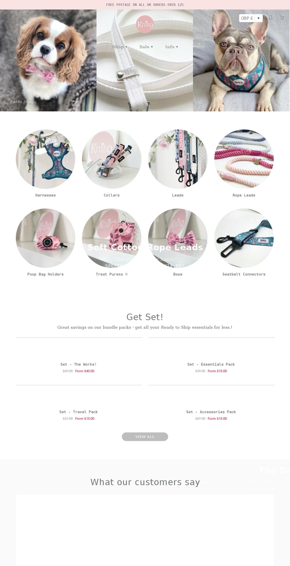 knit9.co.uk shopify website screenshot