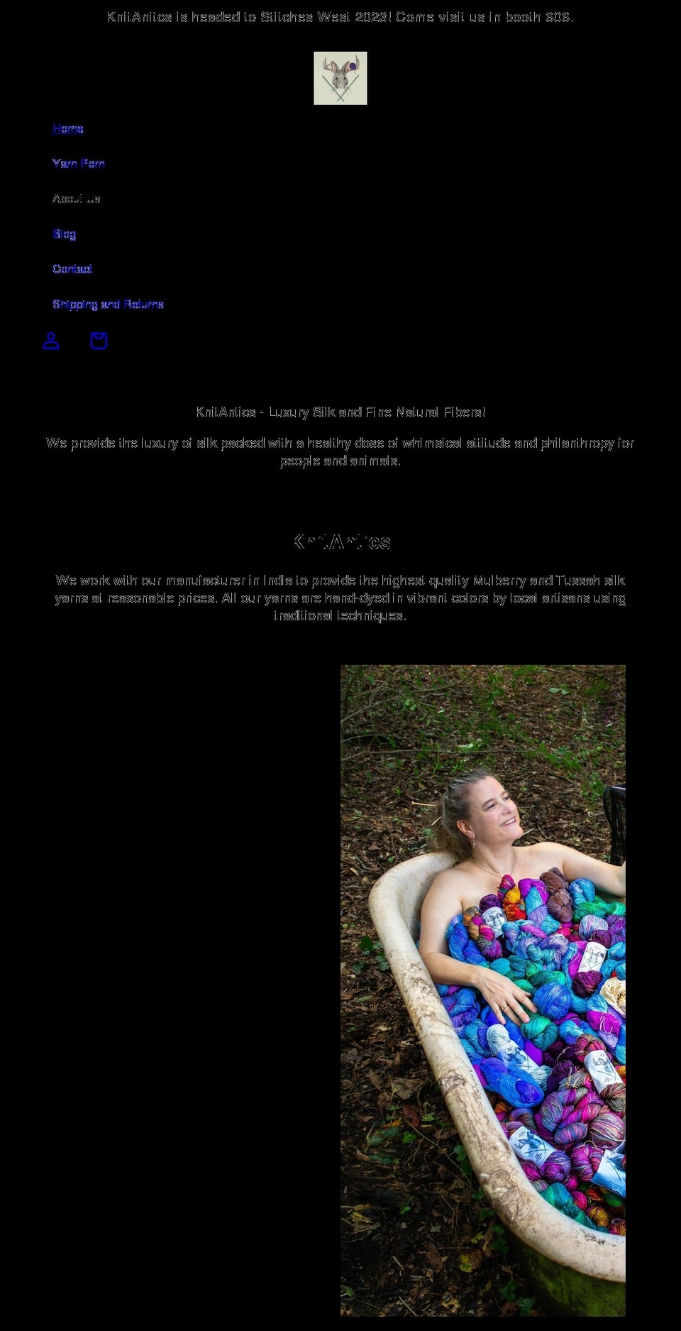 knitantics.com — Shopify storefront screenshot