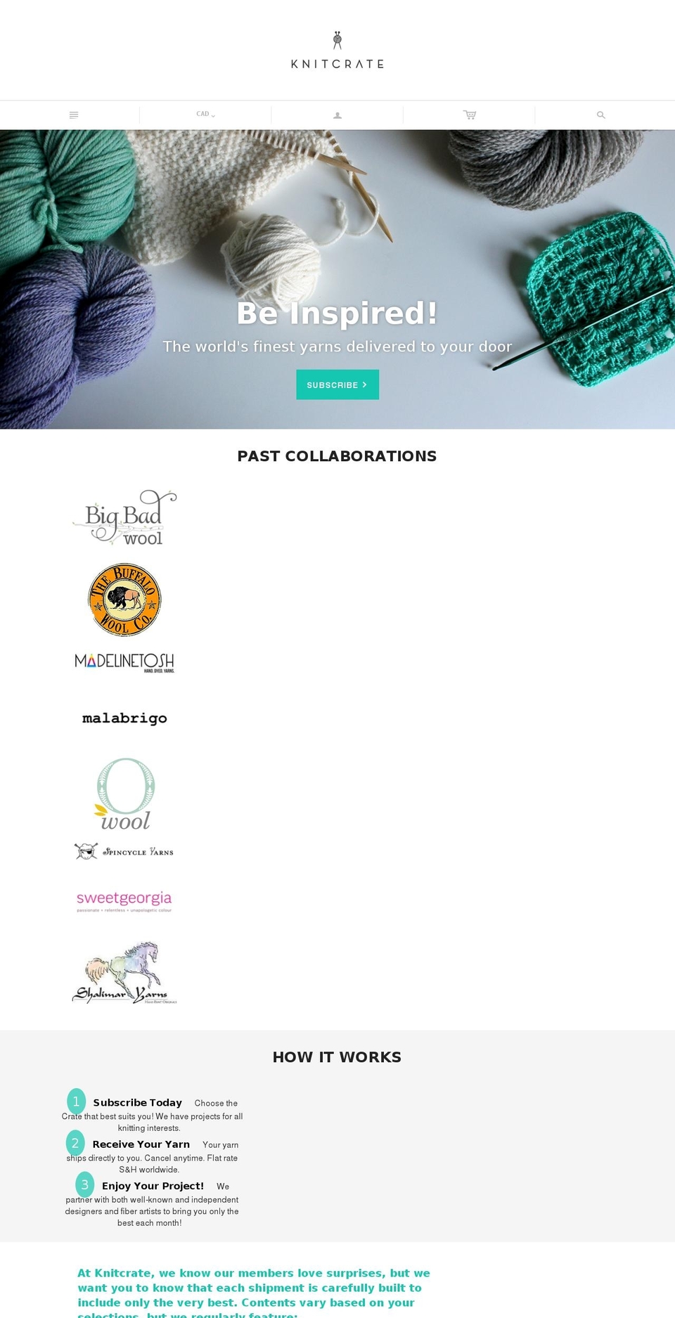 knitcrate.com shopify website screenshot