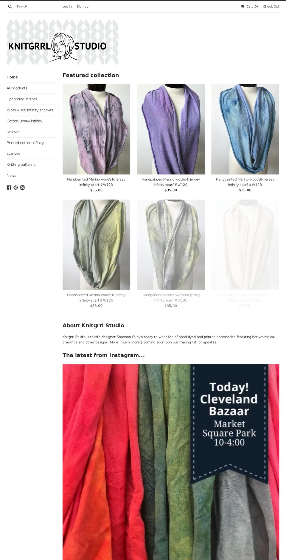 knitgrrlstudio.com — Shopify storefront screenshot