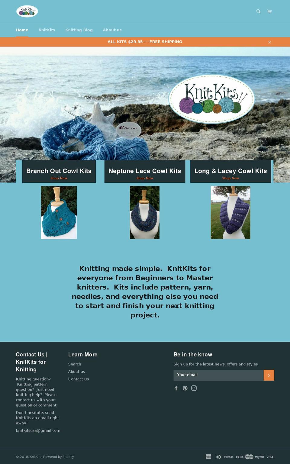 knitkits.net shopify website screenshot