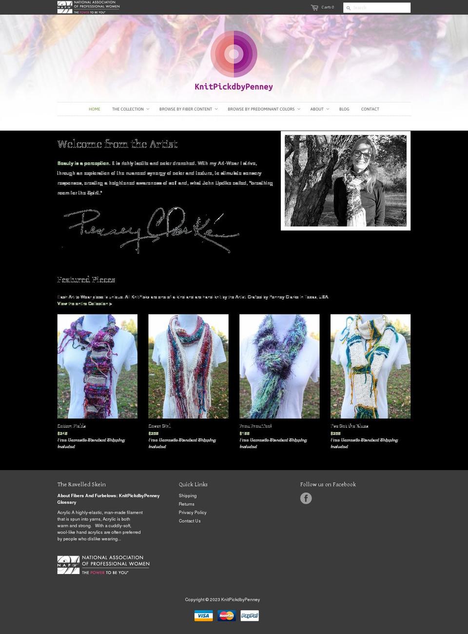 knitpickdbypenney.com shopify website screenshot