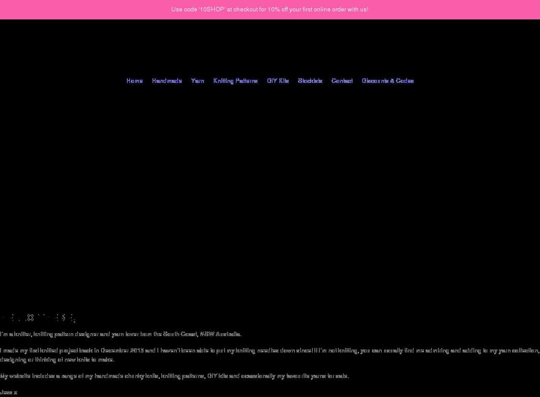 knitsbyjessicajade.com shopify website screenshot