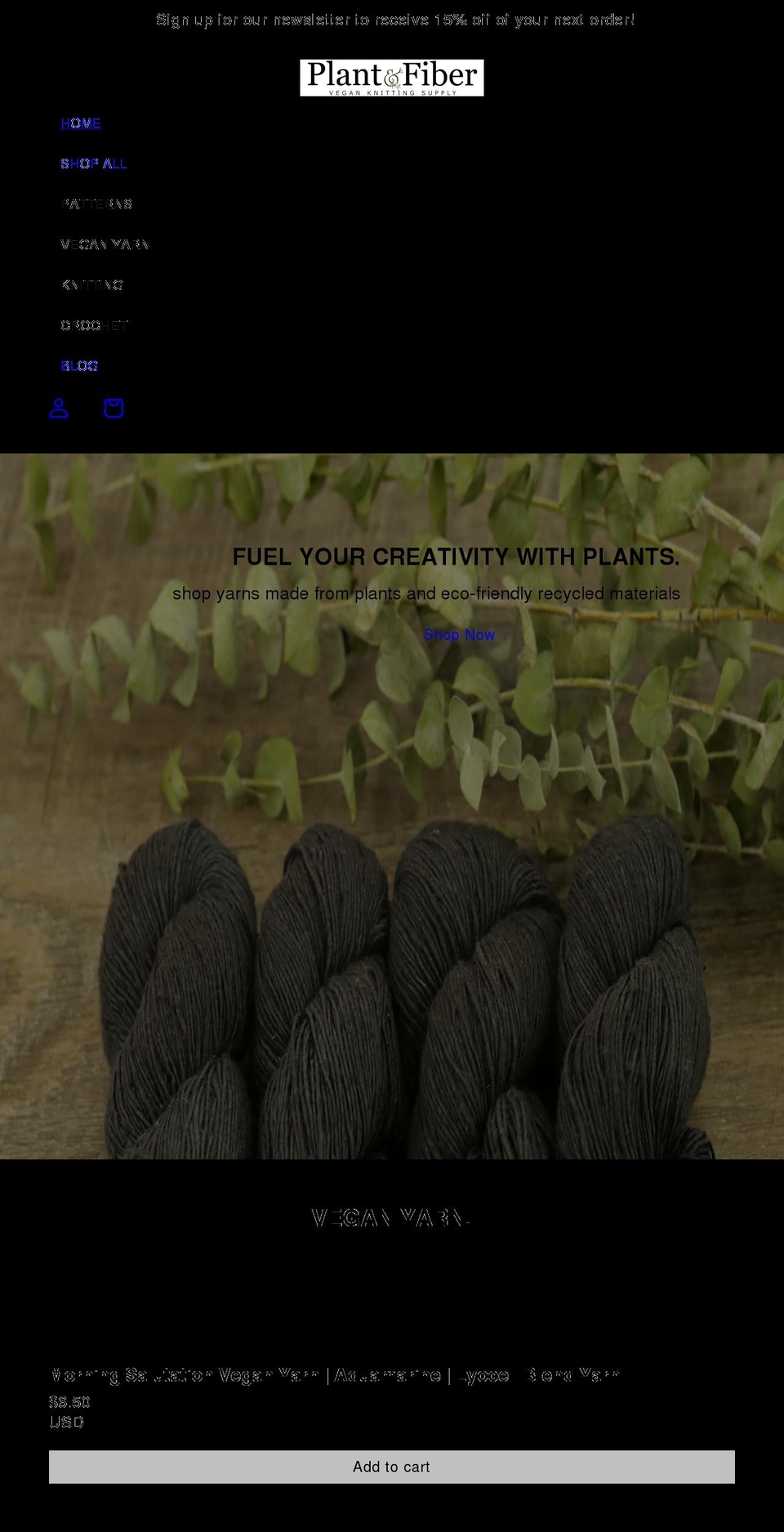 knitsinbydenine.com shopify website screenshot