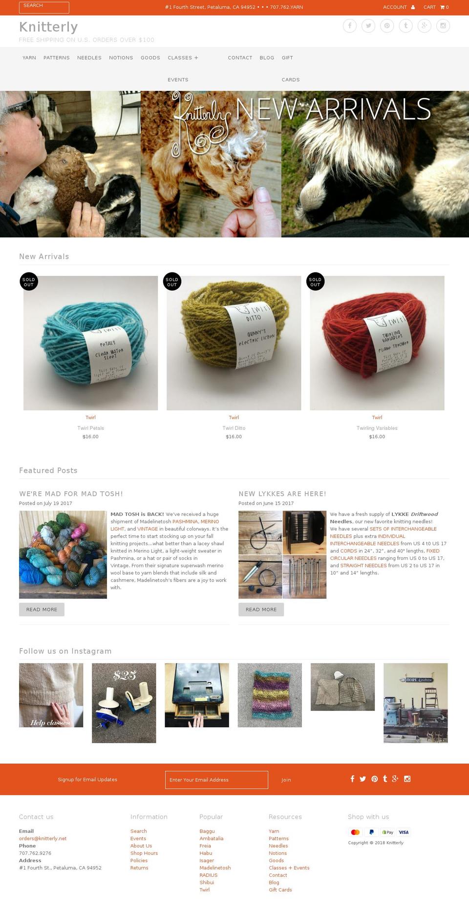 knitterly.com — Shopify storefront screenshot