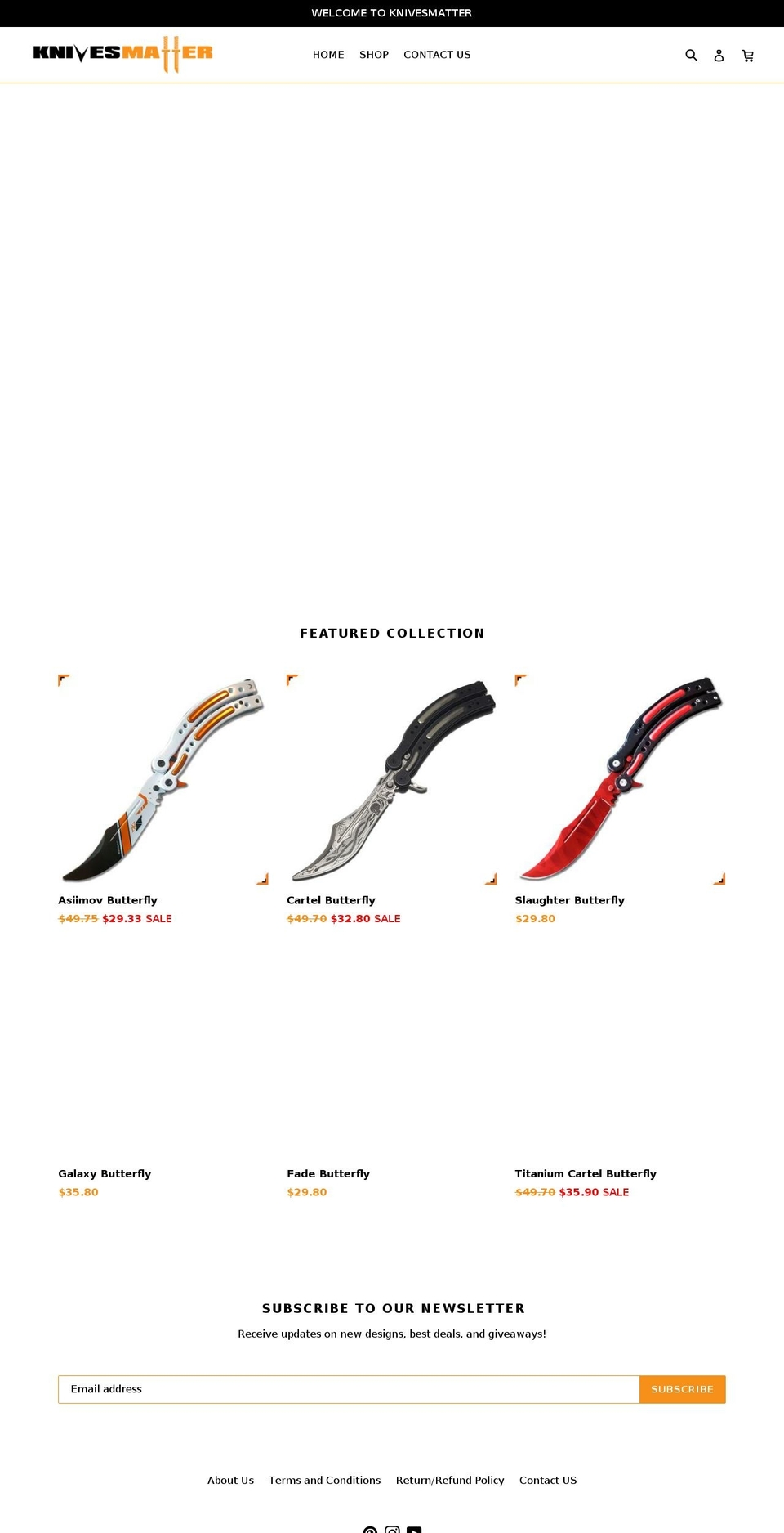 knivesmatter.com shopify website screenshot