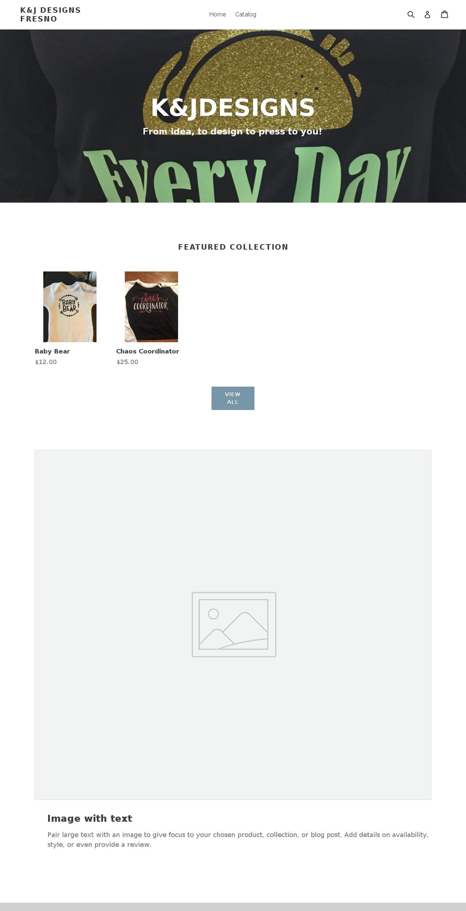 knjdesigns.com — Shopify storefront screenshot