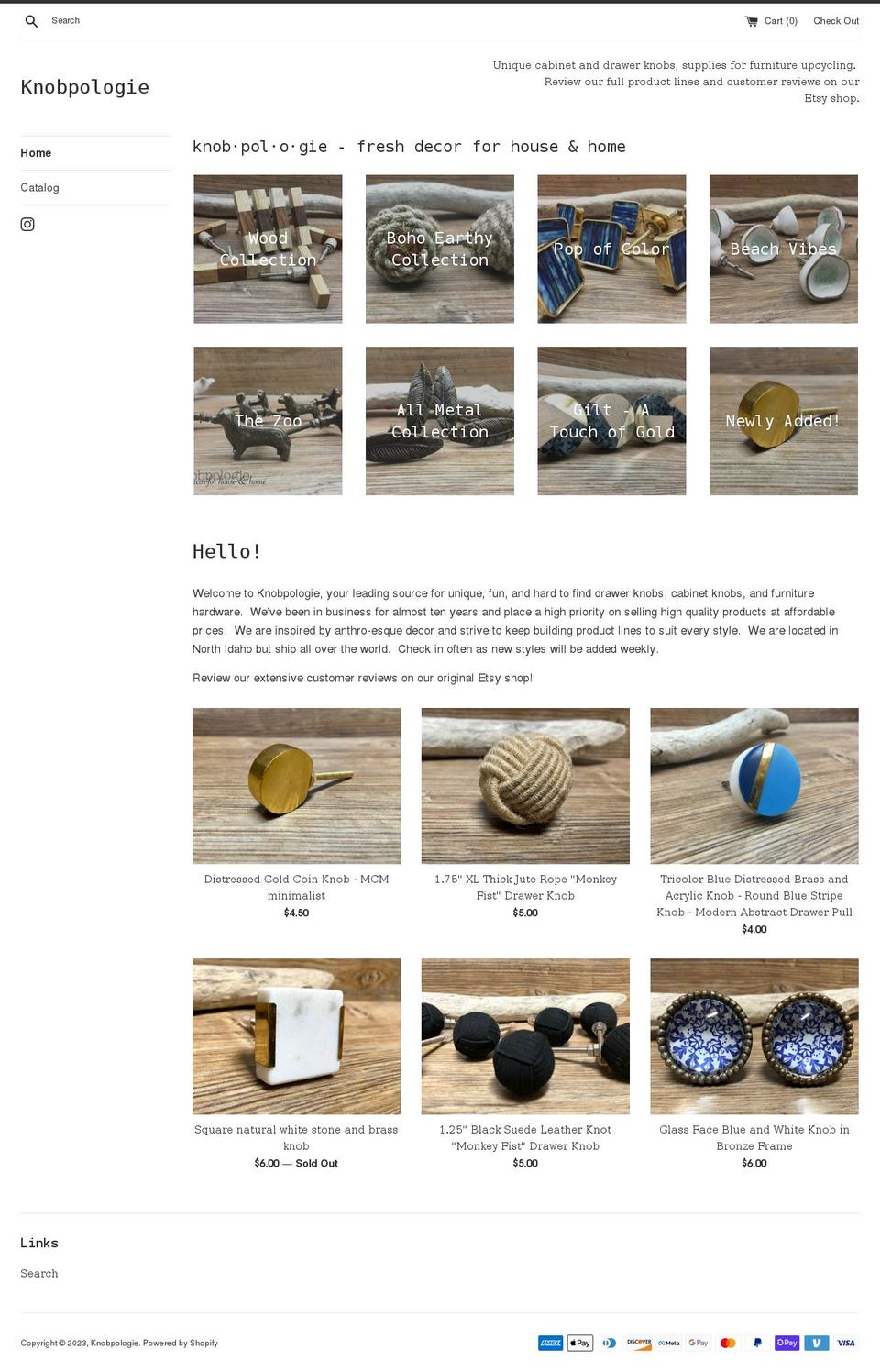 knobpologie.com shopify website screenshot