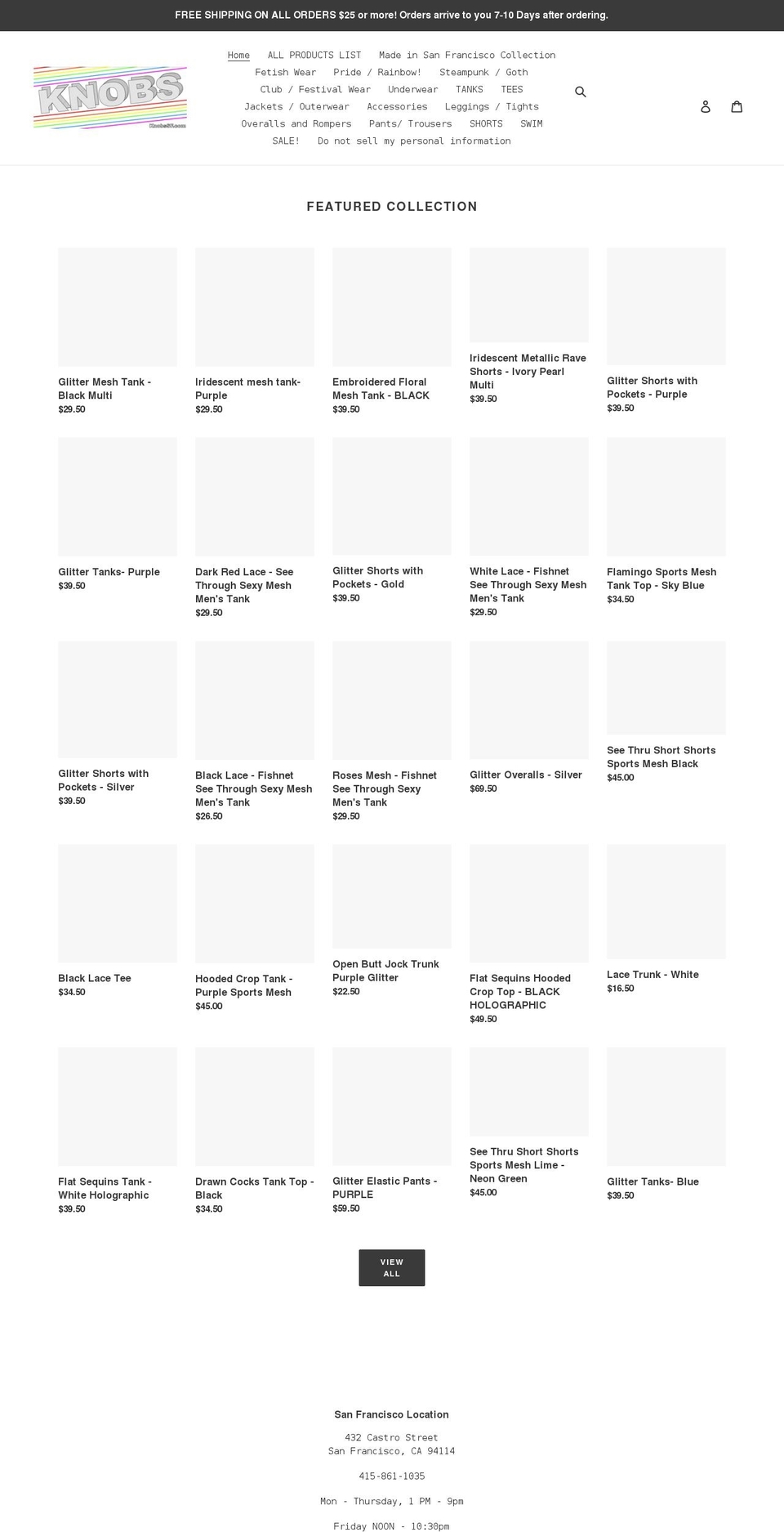 knobssf.com shopify website screenshot