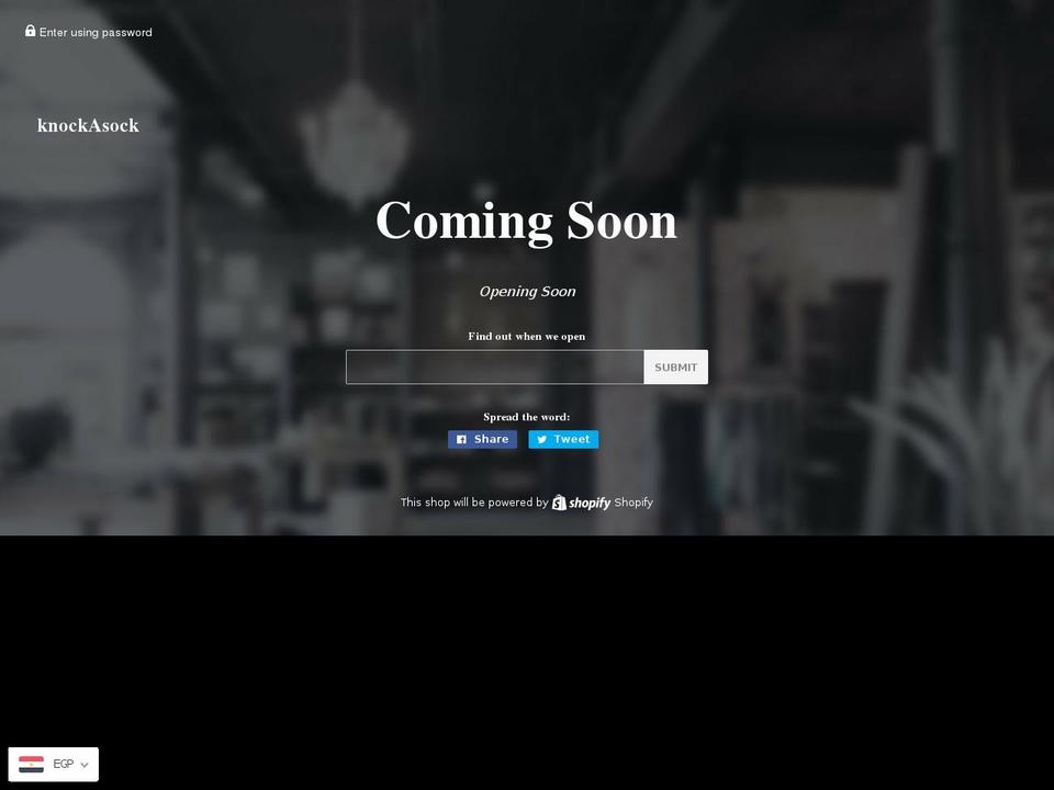 knockasock.com — Shopify storefront screenshot