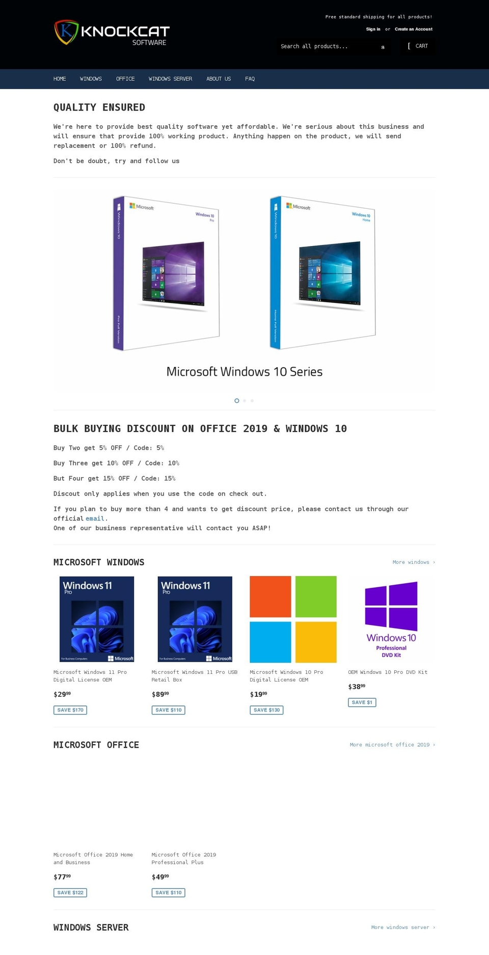 knockcat.com shopify website screenshot