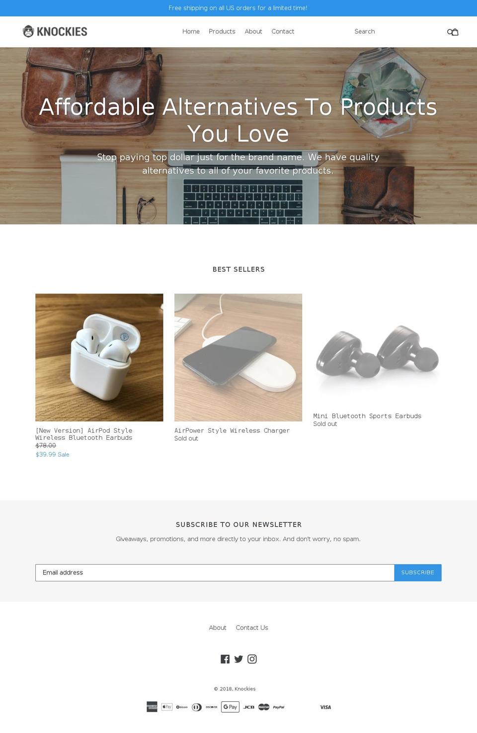 knockies.com — Shopify storefront screenshot