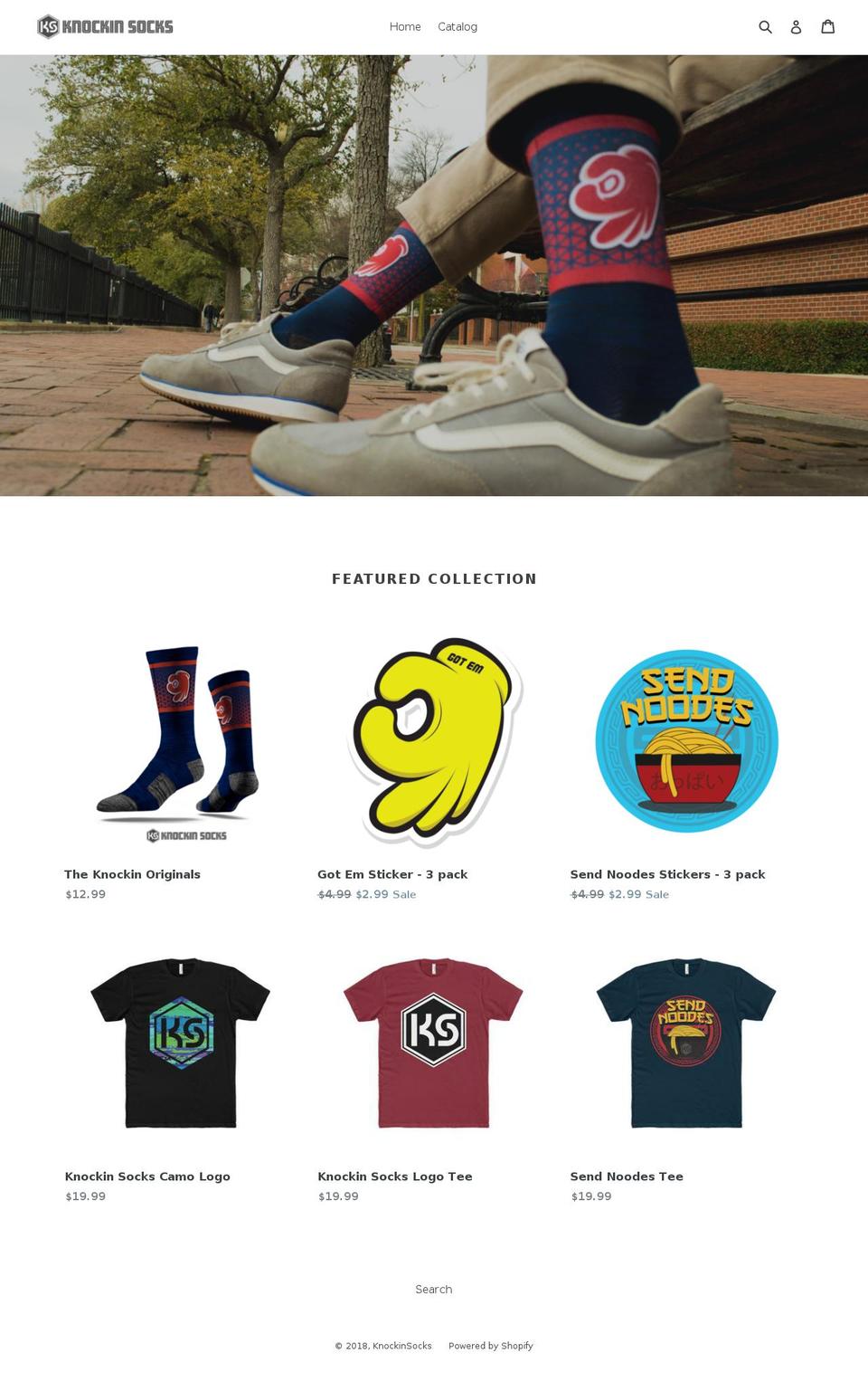 knockinsocks.com — Shopify storefront screenshot