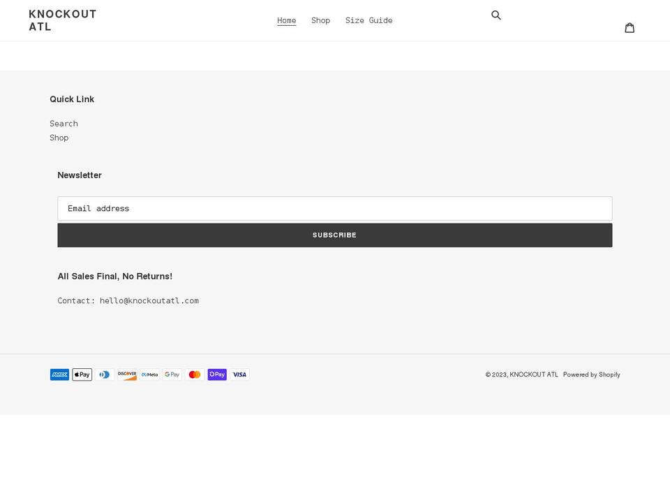 knockoutatl.com shopify website screenshot