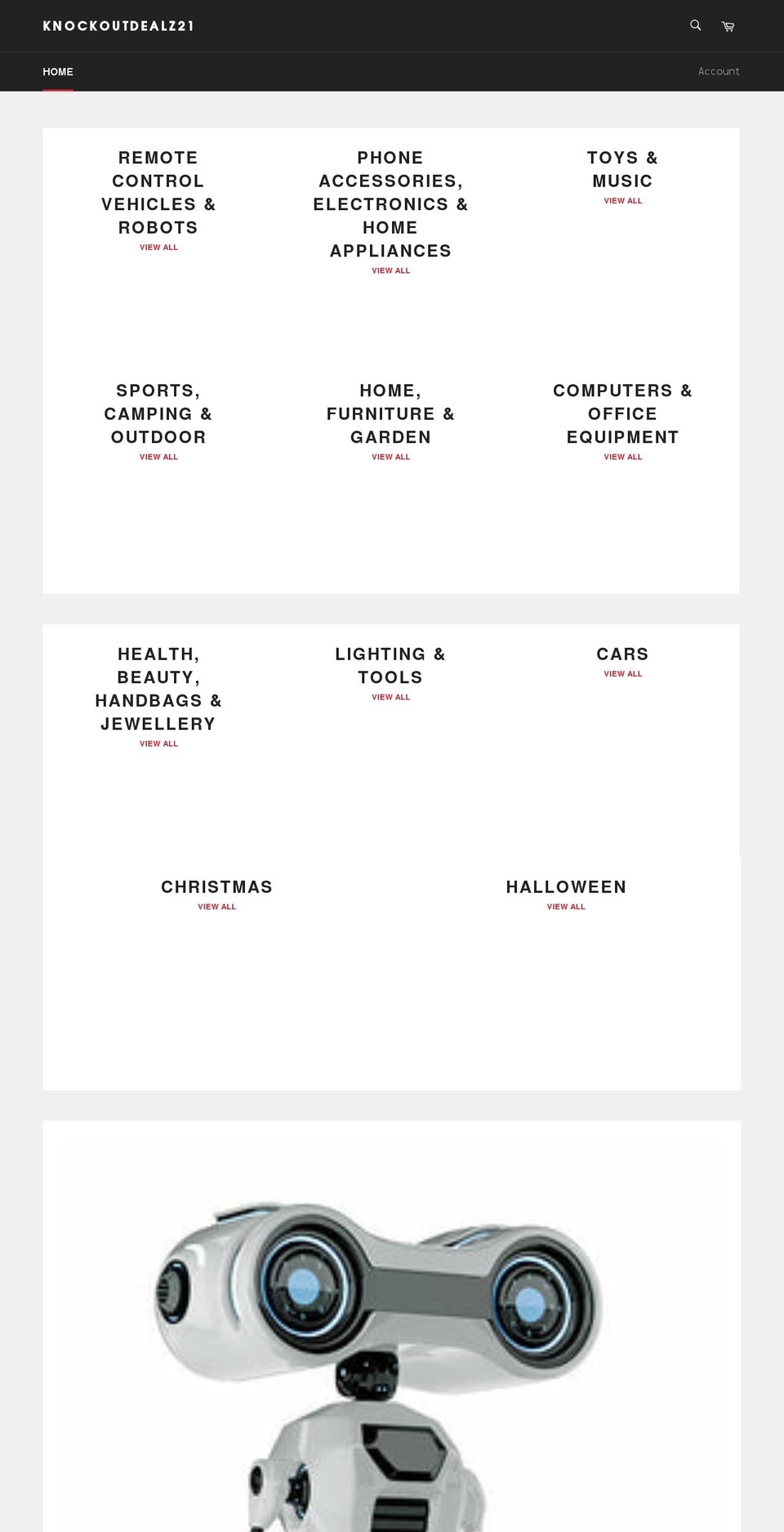 knockoutdealz21.com shopify website screenshot