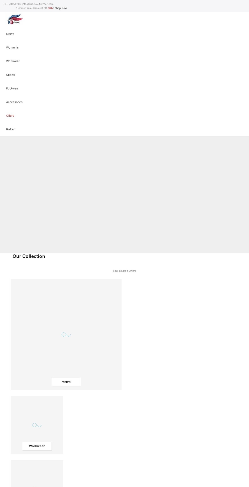 knockoutstreet.com shopify website screenshot